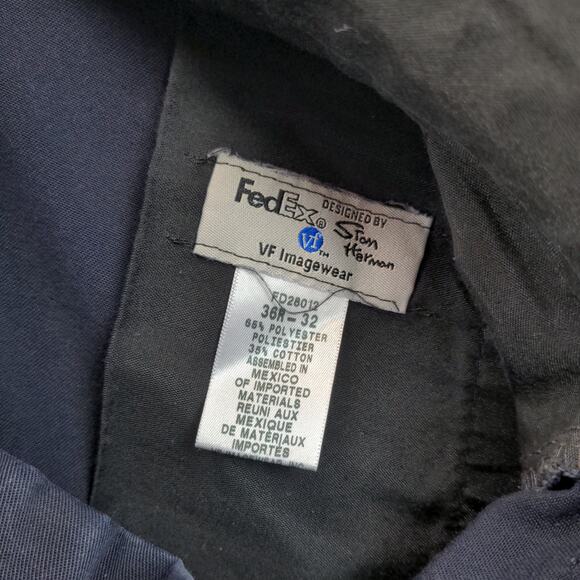 FedEx Stan Herman Reflective Uniform Work Pants Size 36R-32 Blue - Picture 13 of 13
